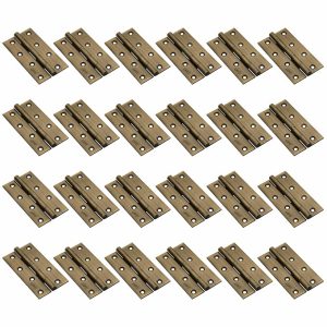 LAPO Premium Door Butt Hinges, 5 Inch x 12 Gauge/2.5mm Thickness, Solid Stainless Steel Hinges, Silent Smooth Function, Suitable for Wooden Doors, 5 Year Warranty, Antique Finish, Pack of 24